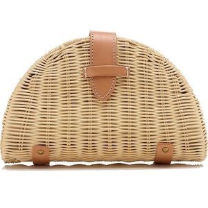 J.Crew Fan Rattan Clutch NWT